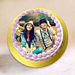 Personalised Vanilla Raspberry Photo Cake 8 Inches