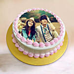 Personalised Vanilla Raspberry Photo Cake 8 Inches