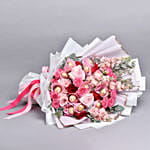 Pink Petals and Chocolates Bouquet for Valentine