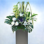 Refreshing Mixed Flowers Black Stand