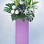 Refreshing Mixed Flowers Purple Stand