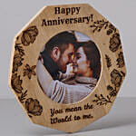 romantic anniversary one personalised wooden frame