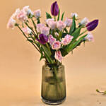 Spray Roses & Tulips Designer Vase