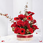 Valentines Ruby Red Floral Arrangement