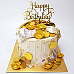 White Drip Money Pulling Cake