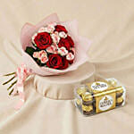 Eternal Love Valentine's Roses Bouquet with Chocolates