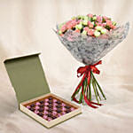 Joy of Love Spray Roses Bouquet with Chocolates For Valentine's