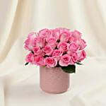 Premium Vase Pink Rose Valentine's Day Gift For Vday