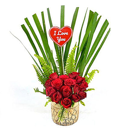 Love Red Rose Pot: Gift Delivery Sri Lanka