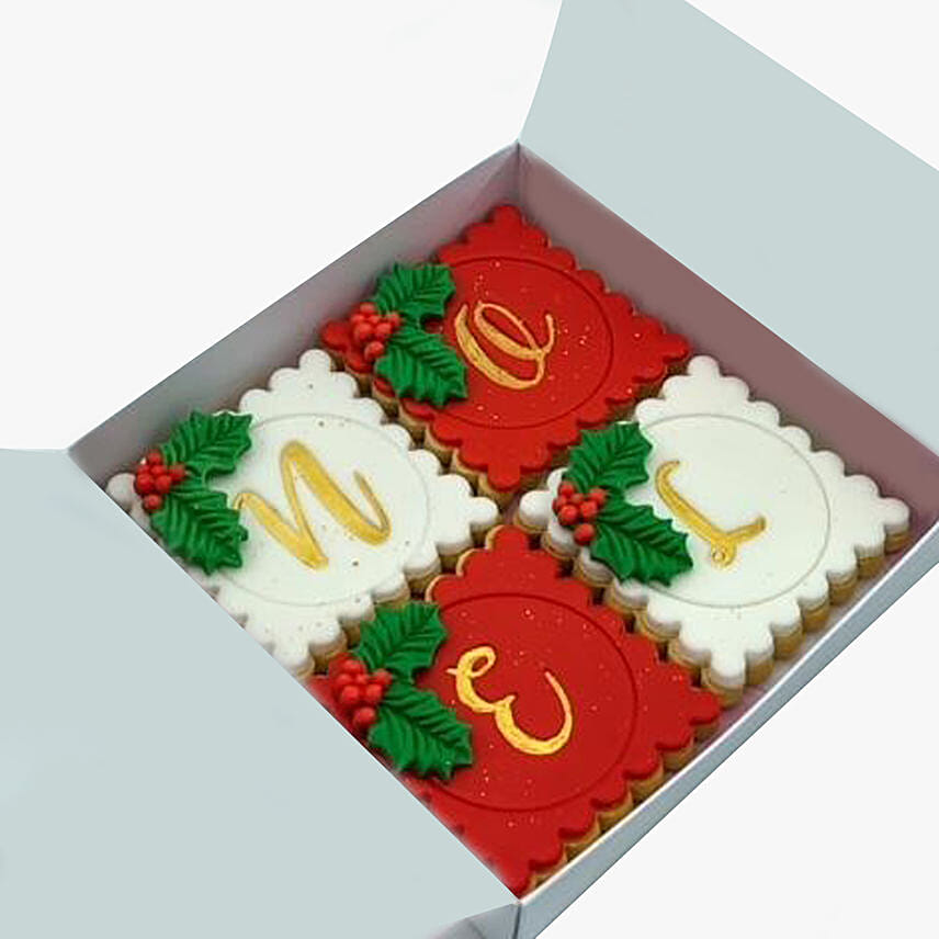 Christmas Noel Decorated Cookies: Cake Delivery in UK