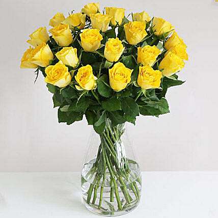 Yellow Roses In Beehive Vase: Flowers Delivery UK