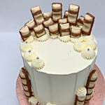 White Kinder Bueno Chocolate Drip Cake 6 Inch