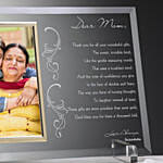 Dear Mom Poem Personalized Glass Frame