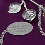 For Her Engraved Silver Keepsake Rose