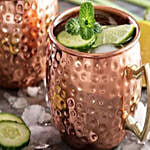 Hammered Finish Moscow Mule Mugs