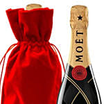 Moet & Chandon Imperial With Red Velvet Gift Bag