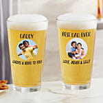 Photo Message On Pint Glass