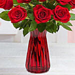 Red Rose With Vase