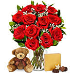 Rose Chocolates & Teddy