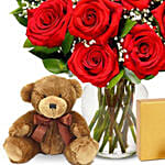 Rose Chocolates & Teddy