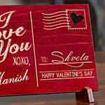 Sending Love Personalized Wood Postcard