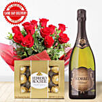 Sparkling Wine Roses & Choco
