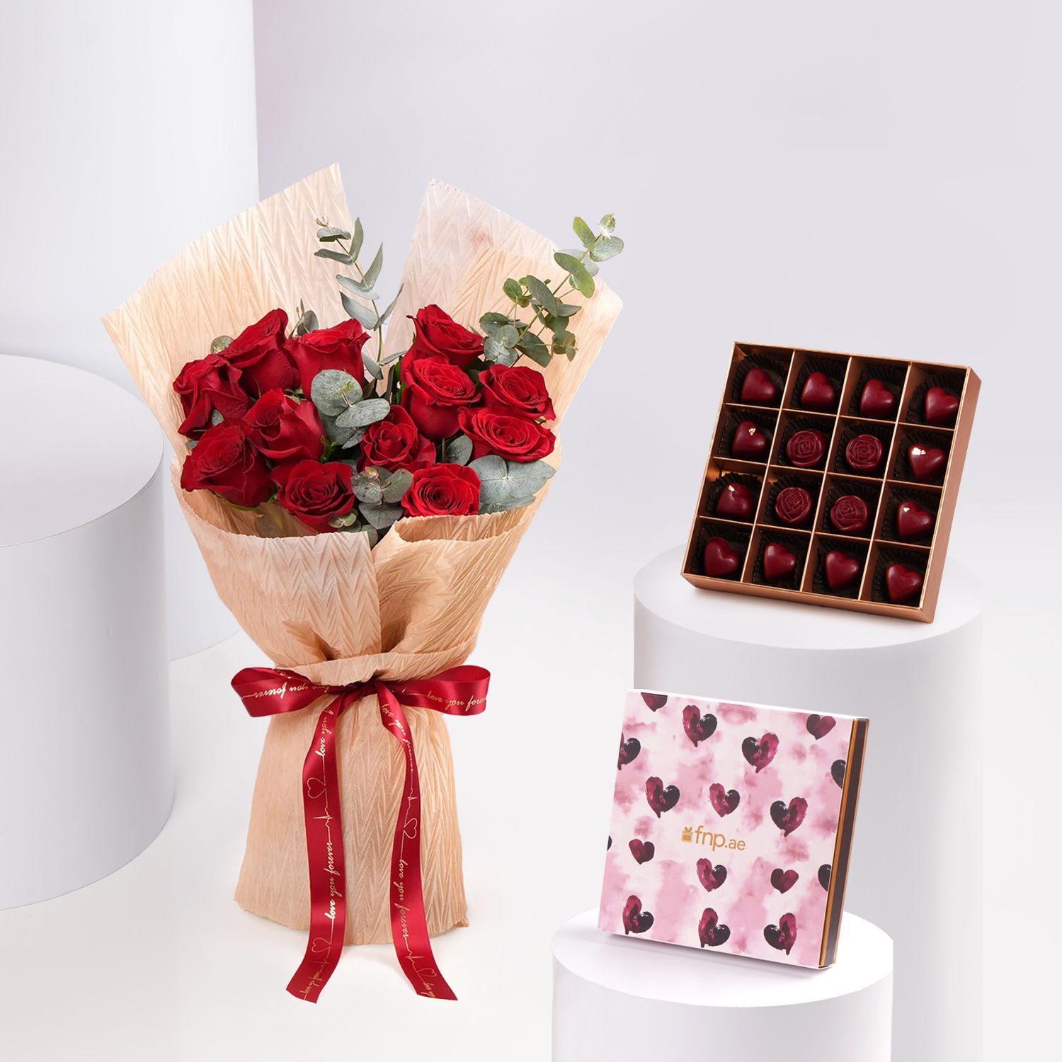 Order 12 Red Roses Valentine Bouquet With Chocolate Online | Same-Day