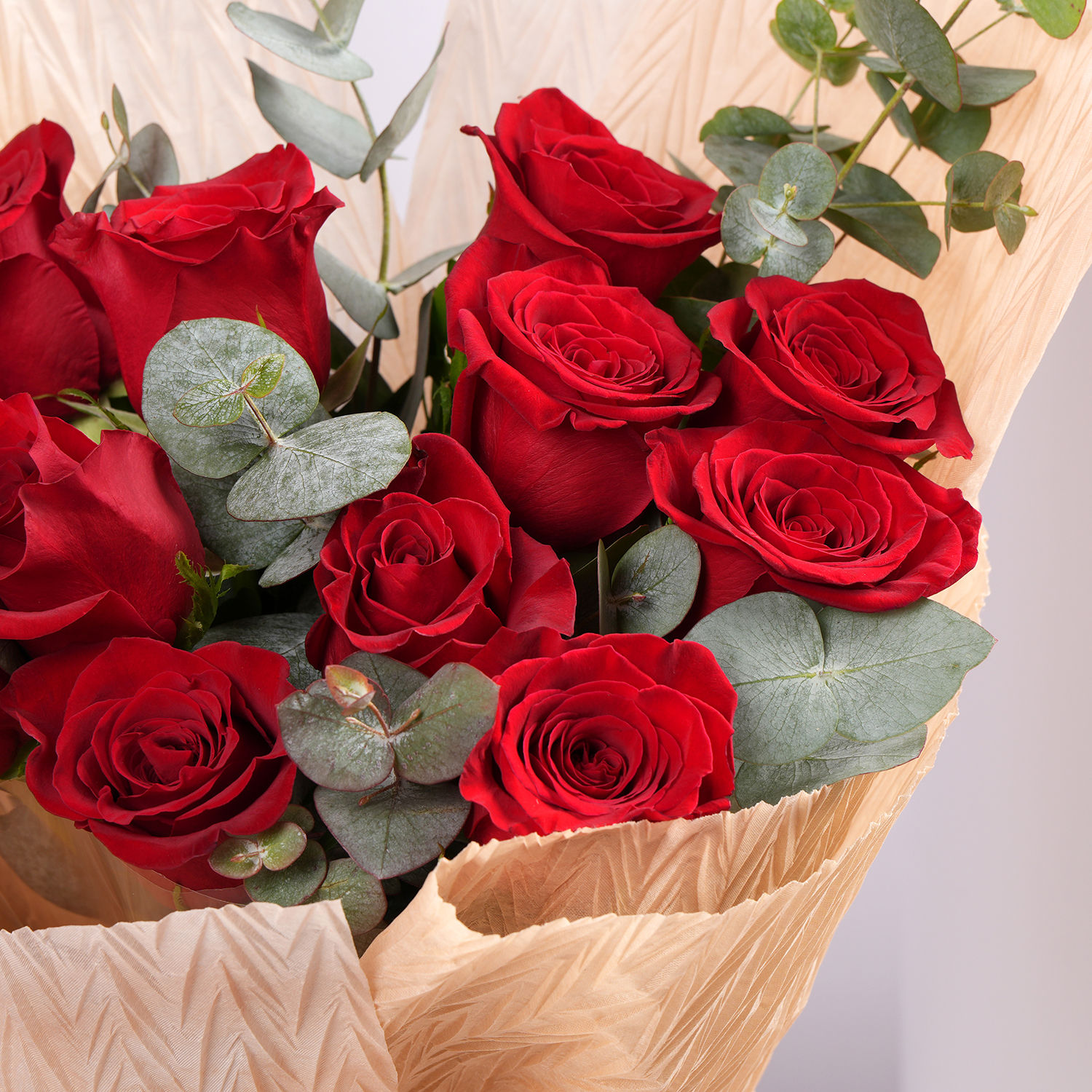 Order 12 Red Roses Valentine Bouquet Online | Same-Day Delivery UAE